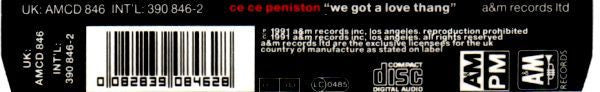 Ce Ce Peniston : We Got A Love Thang (CD, Single)