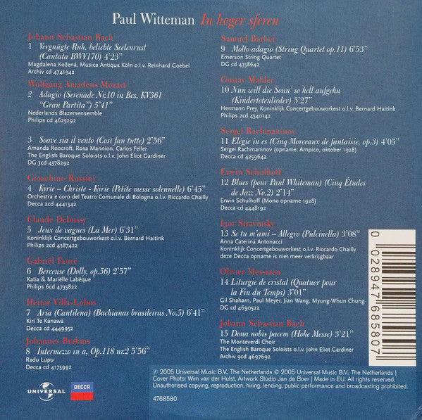 Various : In Hoger Sferen - de Muziekkeuze van Paul Witteman (CD, Comp)