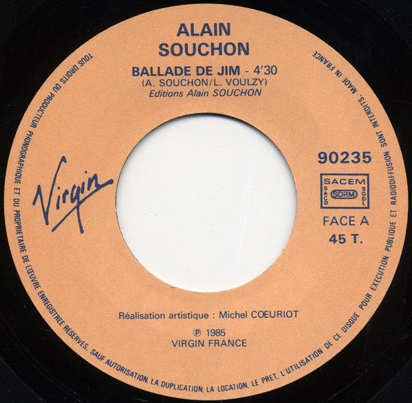 Alain Souchon : Ballade De Jim (7", Single)