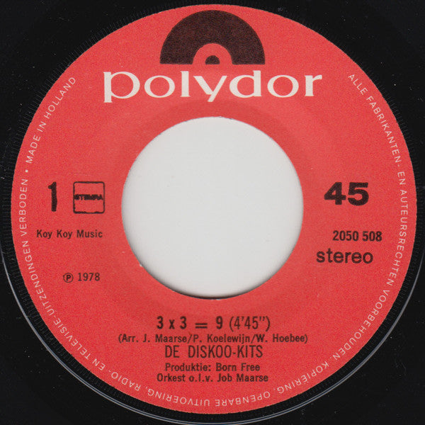 De Diskoo-Kits : 3x3=9 (7", Single)