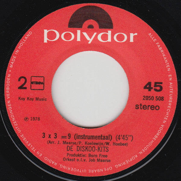 De Diskoo-Kits : 3x3=9 (7", Single)