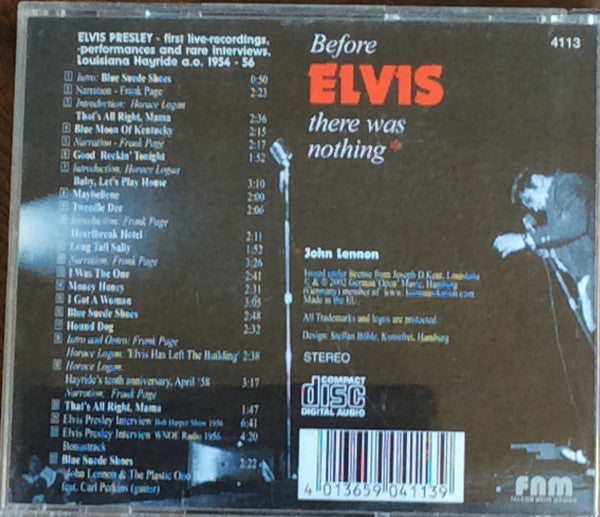 Elvis Presley : Before Elvis There Was Nothing (CD, Comp)