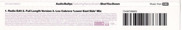Audio Bullys Featuring Nancy Sinatra : Shot You Down (CD, Single, Copy Prot.)