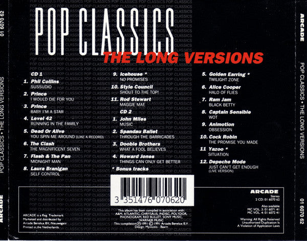 Various : Pop Classics - The Long Versions 2 (2xCD, Comp)