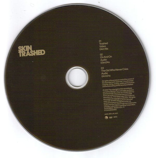 Skin : Trashed (DVD, Single)