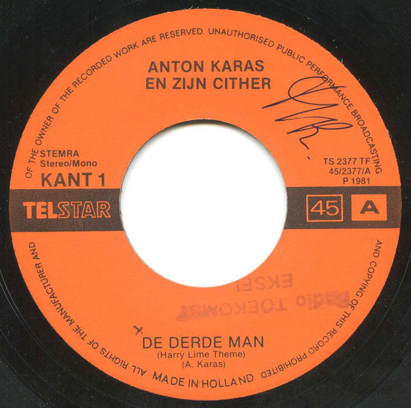 Anton Karas : De Derde Man / Mariand'l (7", Single)