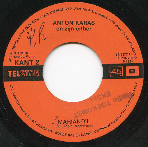 Anton Karas : De Derde Man / Mariand'l (7", Single)