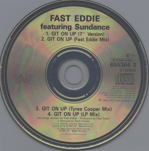"Fast" Eddie Smith Featuring Sundance (2) : Git On Up (CD, Single)