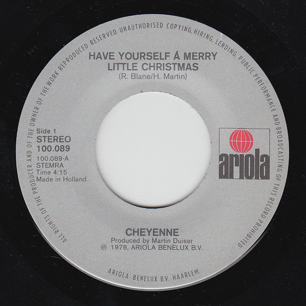 Cheyenne (2) : Have Yourself A Merry Little Christmas (7", Single)