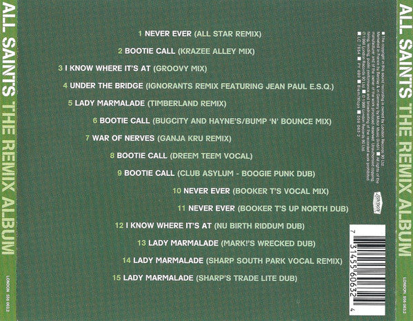 All Saints : The Remix Album (CD, Comp, Mixed)