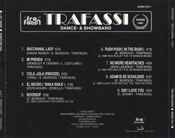 Trafassi : Bacchanal Lady (CD)