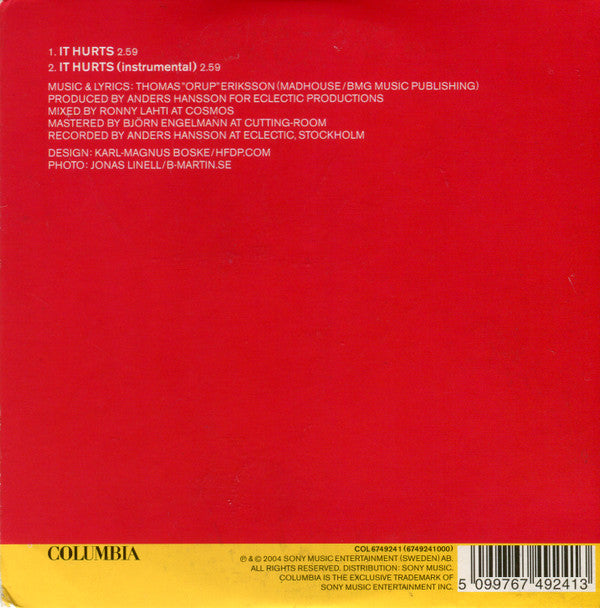 Lena Philipsson : It Hurts (CD, Single)