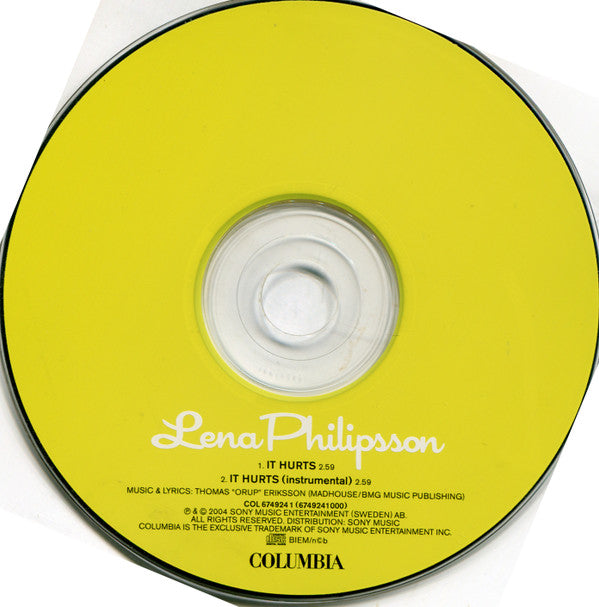 Lena Philipsson : It Hurts (CD, Single)