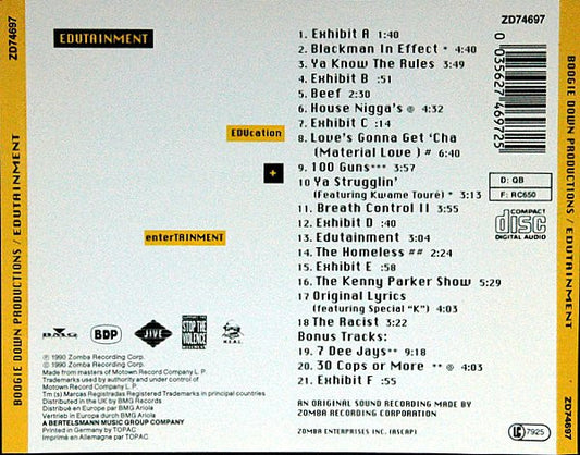 Boogie Down Productions : Edutainment (CD, Album)