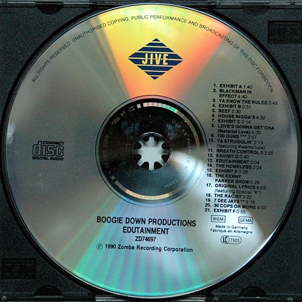 Boogie Down Productions : Edutainment (CD, Album)