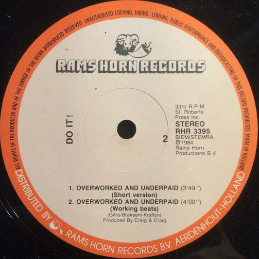 Do It! (2) : Overworked And Underpaid (12")