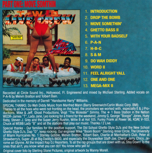 The 2 Live Crew : Move Somthin' / "Is What We Are" (CD, Comp)