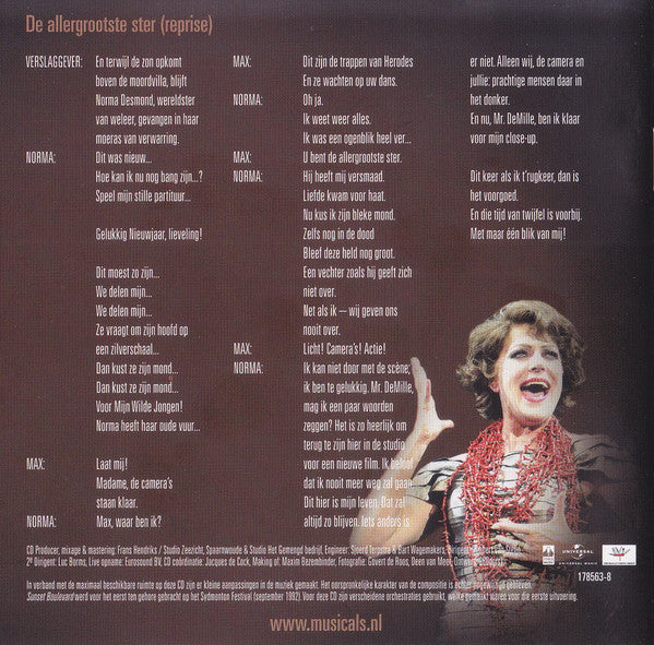 Various : Sunset Boulevard (Het Nederlandse Cast Album)  (2xCD, Album)