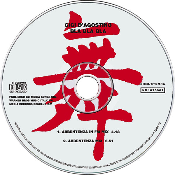 Gigi D'Agostino : Bla Bla Bla (CD, Single, Car)