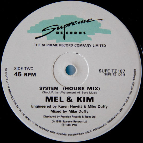 Mel & Kim : Showing Out (Get Fresh At The Weekend) (The Freehold Mix) (12", Com)