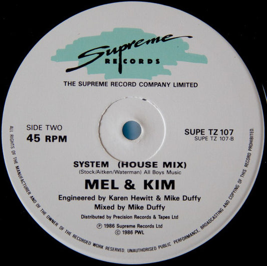 Mel & Kim : Showing Out (Get Fresh At The Weekend) (The Freehold Mix) (12", Com)