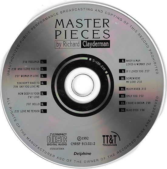 Richard Clayderman : Master Pieces (CD, Comp)