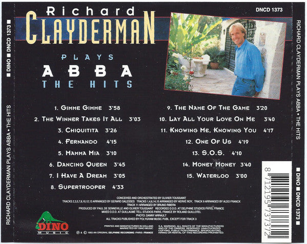 Richard Clayderman : Richard Clayderman Plays ABBA The Hits (CD, Album)