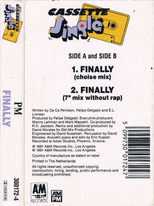 Ce Ce Peniston : Finally (Cass, Single)