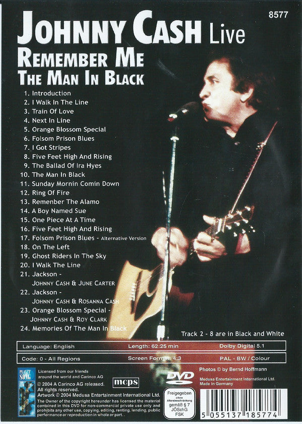 Johnny Cash : Remember Me, The Man In Black (DVD, PAL, Dol)
