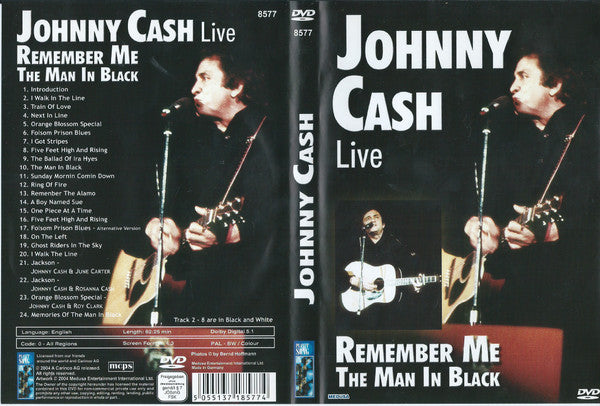 Johnny Cash : Remember Me, The Man In Black (DVD, PAL, Dol)