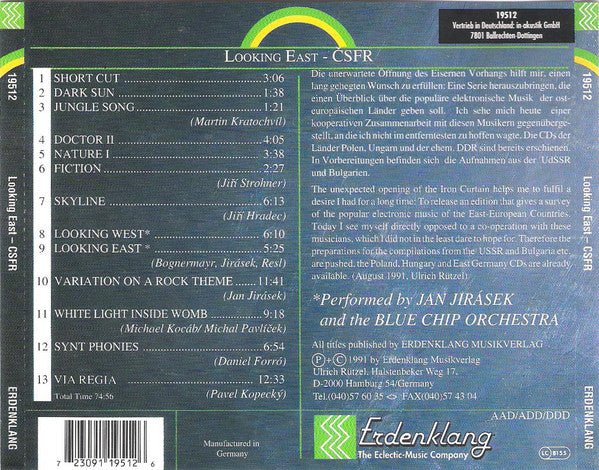 Various : Looking East - Electronic East - Synthesizer Music From ČSFR (CD, Comp)