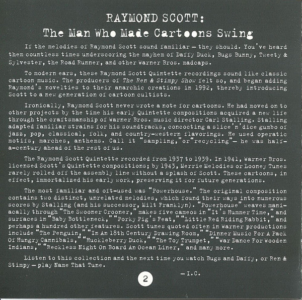 Raymond Scott : The Music Of Raymond Scott - Reckless Nights And Turkish Twilights (CD, Album, Comp)