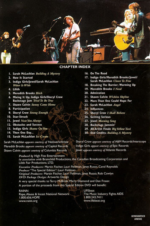 Various : Lilith Fair - A Celebration Of Women In Music (DVD-V, Comp, PAL)