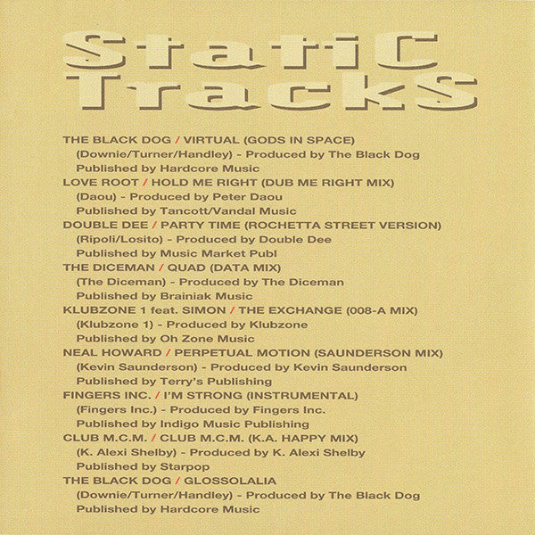Various : Static Tracks Volume One (CD, Comp, Mixed)