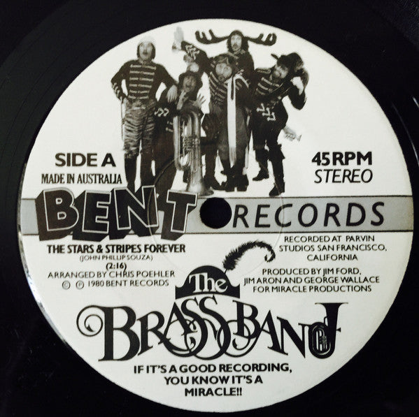 The Brass Band : The Stars And Stripes Forever / Rocky Meets Moose (7", Single, Whi)