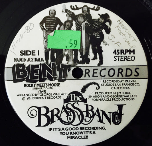 The Brass Band : The Stars And Stripes Forever / Rocky Meets Moose (7", Single, Whi)