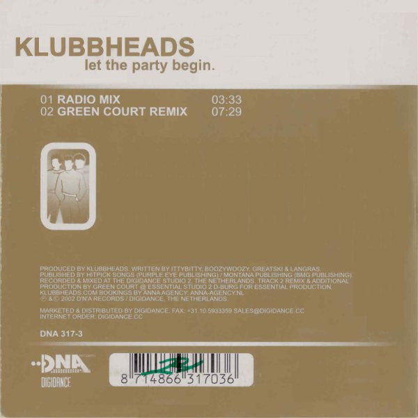 Klubbheads : Let The Party Begin (CD, Single)