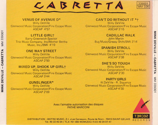 Mink DeVille : Cabretta (CD, Album, RE)