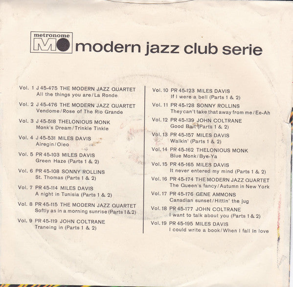 The Modern Jazz Quartet : Autumn In New York / The Queen's Fancy (7", Single)