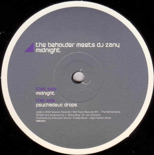 The Beholder Meets  DJ Zany : Midnight (12")