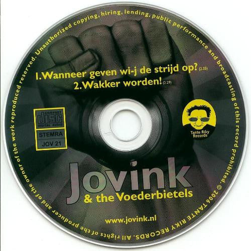 Jovink & De Voederbietels : Wanneer Geven Wi-j De Strijd Op? (CD, Single, Car)