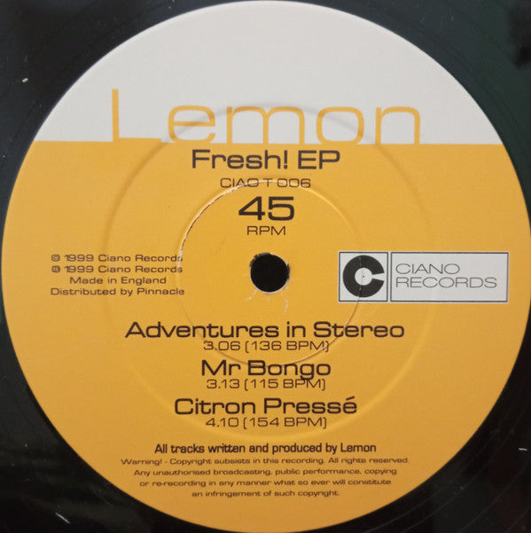 Lemon (5) : Fresh! EP (12")