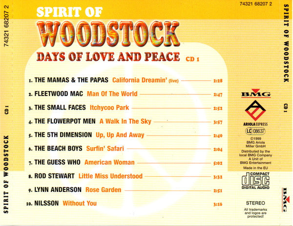 Various : Spirit Of Woodstock (Days Of Love And Peace) (3xCD, Comp)