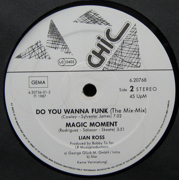 Lian Ross : Do You Wanna Funk (Special Disco Remix) (12", Maxi)