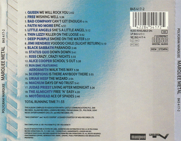 Various : Marquee Metal (CD, Comp)