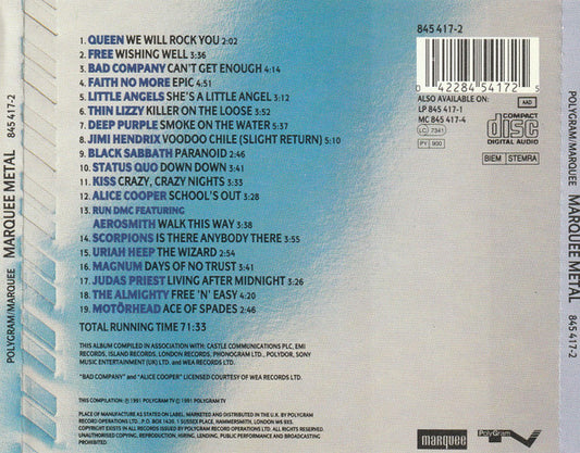 Various : Marquee Metal (CD, Comp)