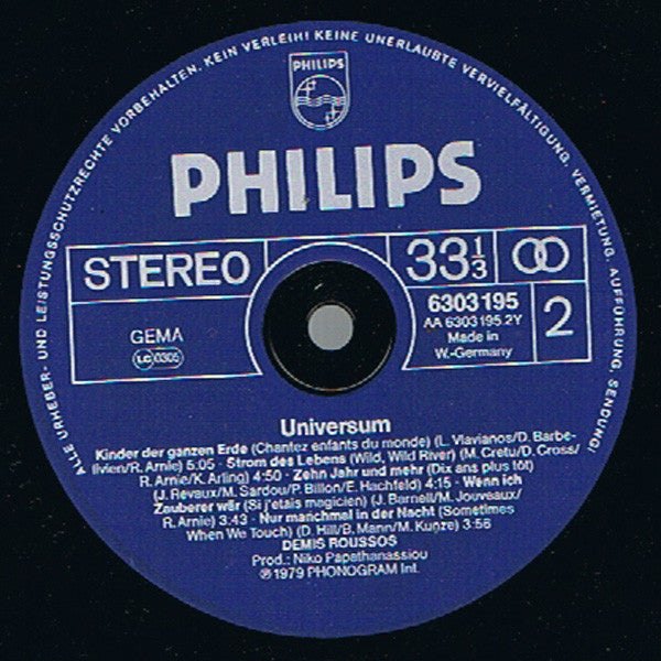 Demis Roussos : Universum (LP, Album)