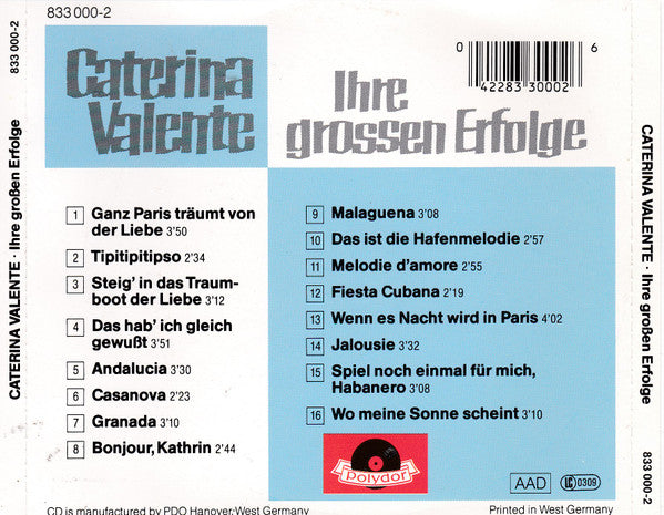 Caterina Valente : Ihre Grossen Erfolge (CD, Comp)