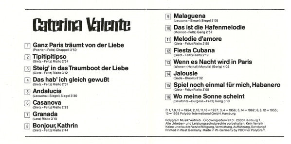 Caterina Valente : Ihre Grossen Erfolge (CD, Comp)