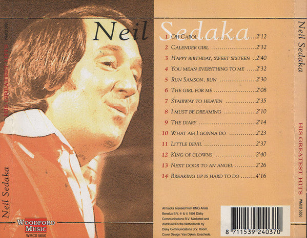 Neil Sedaka : Oh Carol (His Greatest Hits) (CD, Comp)